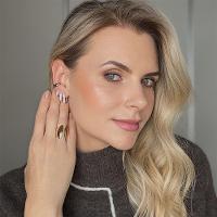 Trio De Argolinhas Cravejadas Ródio Branco - 2