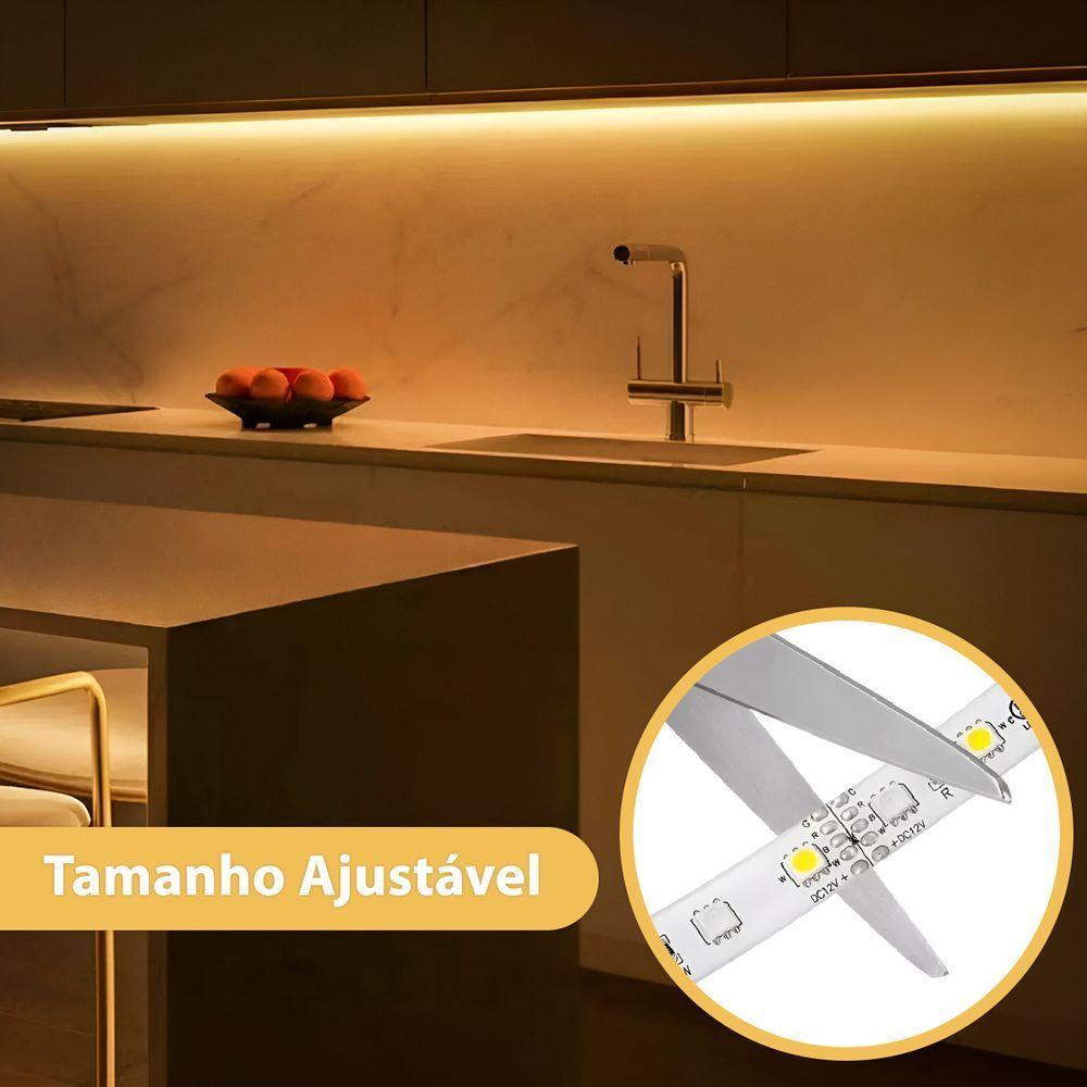 Fita Led 5m Decorativa Em Silicone Luz Branca Ou Amarela - 3