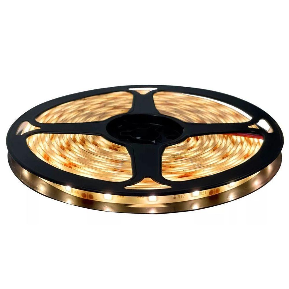 Fita Led 5m Decorativa Em Silicone Luz Branca Ou Amarela - 5