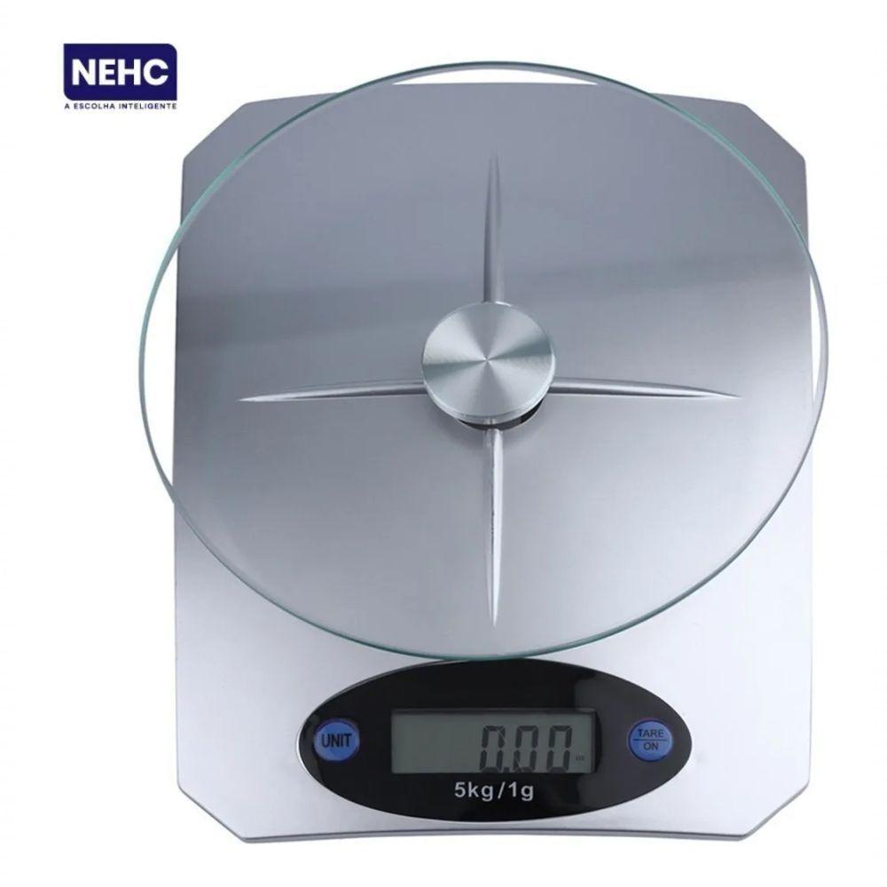 Mini Balança Digital De Precisão 1g A 5kg Com Prato De Vidro - 1