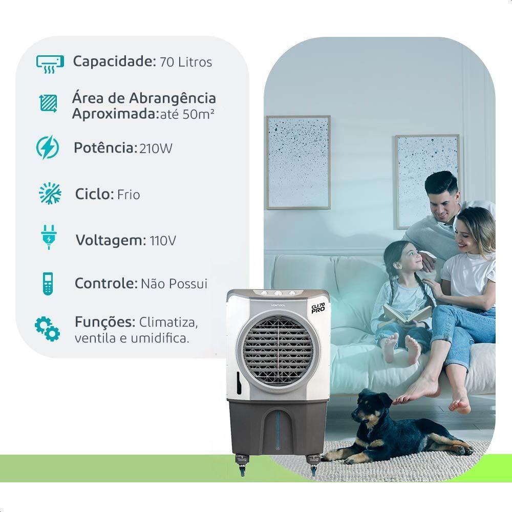 Climatizador Industrial Ventisol 70 Litros 110V - 10