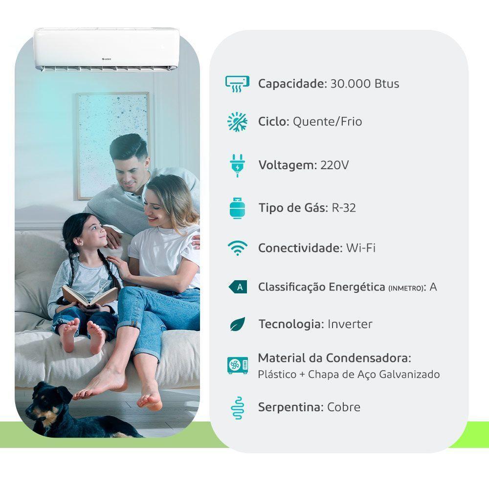 Ar Condicionado Split Hw G-top Auto Inverter R-32 Gree 30000 Btus Quente-frio 220V Monofásico - 4