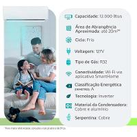 Ar Condicionado Split Hw Inverter R-32 Springer Midea Xtreme Save Connect 12000 BTUs Frio 110V - 4