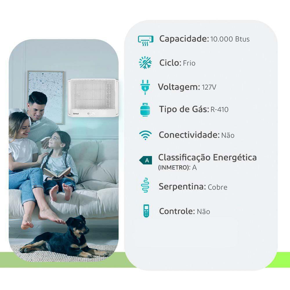 Ar Condicionado Janela Manual Consul 10000 BTUs Frio 110V - 5