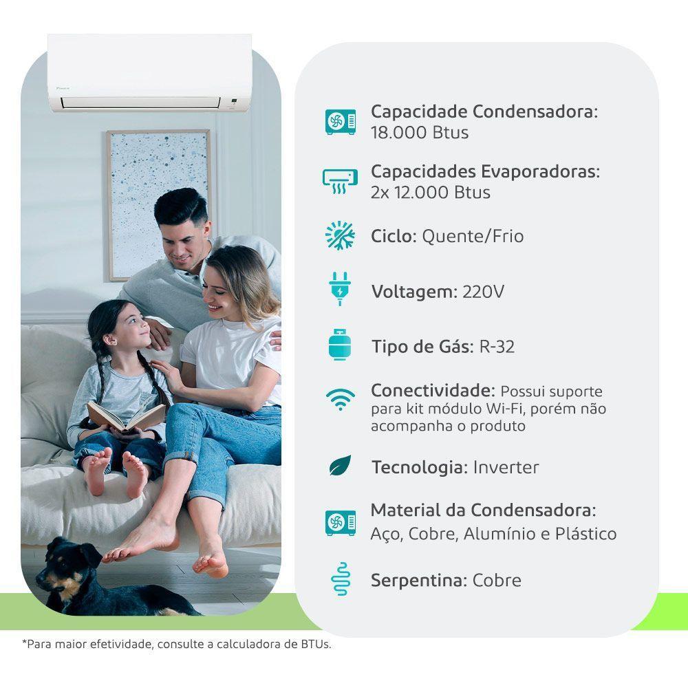Ar Condicionado Multi Daikin 18000 BTUs Quente Frio - 4