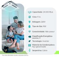 Ar Condicionado Split Cassete Inverter G-prime Compact R-32 Gree 24000 BTUs Frio 220V Monofásico GULD24T1/A-S - 2