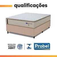 Cama Box Queen Probel Molas Ensacadas Pillow Top 158x198x68cm Guarda Costas Genova Branco/bege - 6