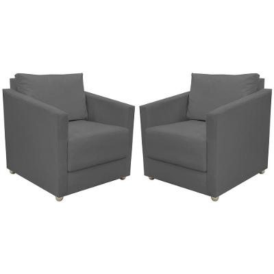 Kit 2 Poltronas Decorativa Para Sala Recepção Manicure Consultório Celine Suede