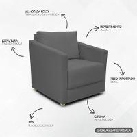 Kit 2 Poltronas Decorativa Para Sala Recepção Manicure Consultório Celine Suede - 3