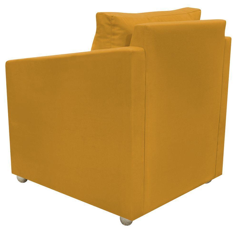 Kit 2 Poltronas Decorativa Para Sala Recepção Manicure Consultório Celine Suede - 4