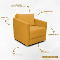 Kit 2 Poltronas Decorativa Para Sala Recepção Manicure Consultório Celine Suede - 1