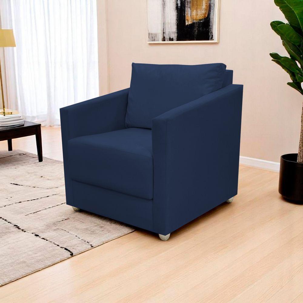 Poltrona Decorativa Para Sala Recepção Manicure Consultório Celine Suede - 2