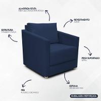 Poltrona Decorativa Para Sala Recepção Manicure Consultório Celine Suede - 3