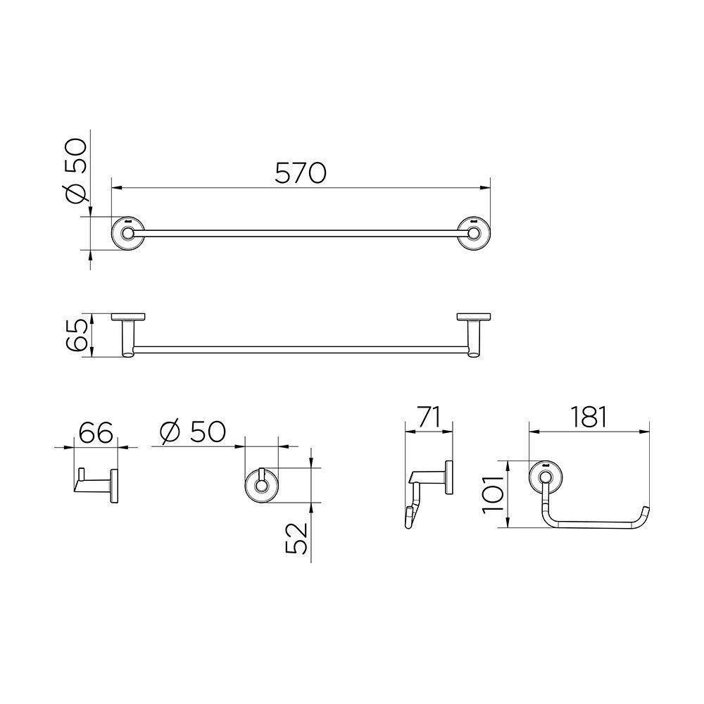 Kit De Acessórios Docol Hope 90021000006 Cromado - 5