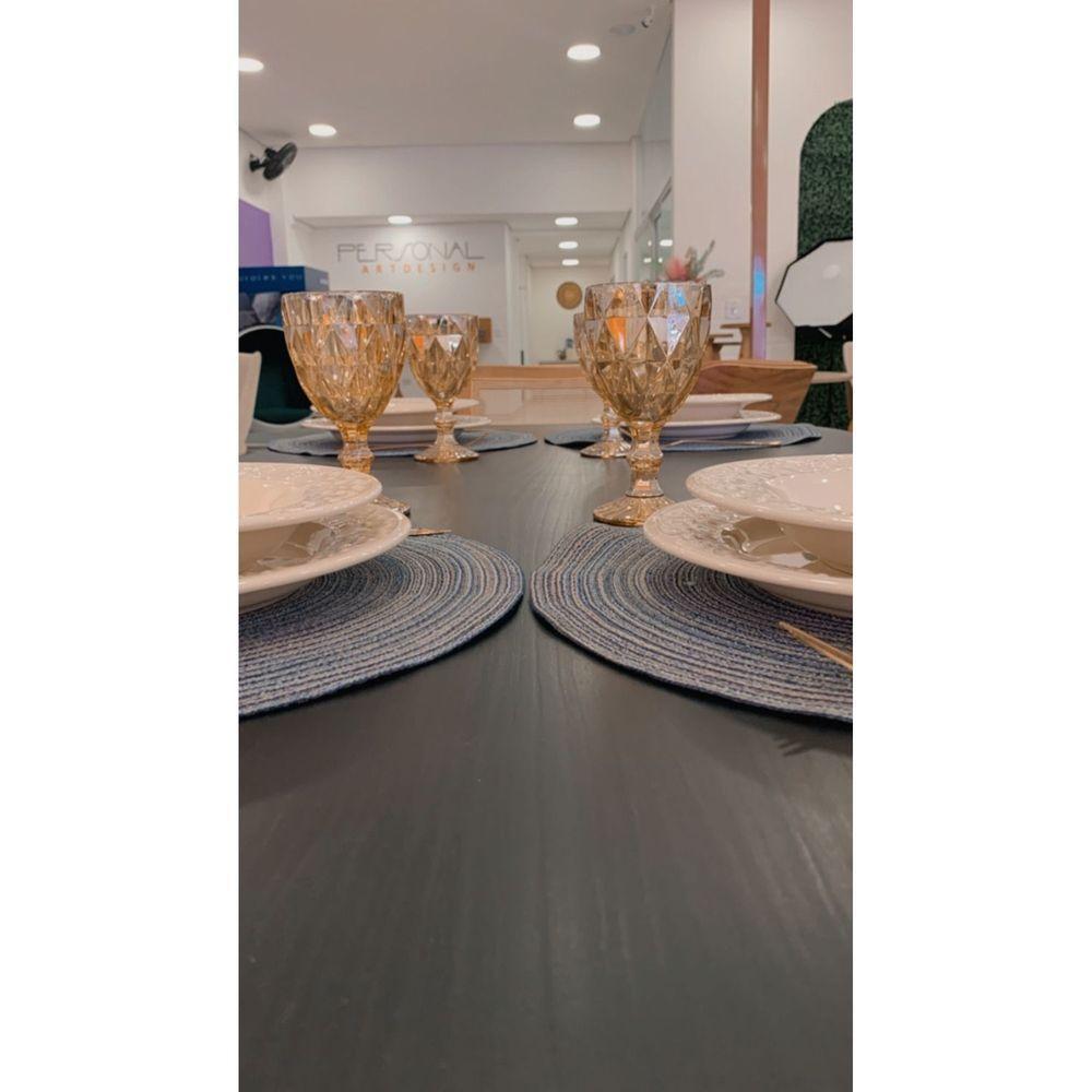 Mesa Retangular Cone Em Madeira Escura - 2