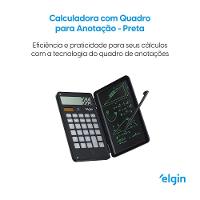 Calculadora Com Tela Para Anotação Preta - 12 Dígitos Duplo Zero Funções Avançadas - 2