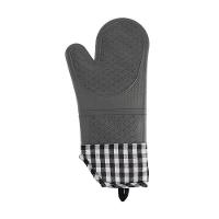 Luvas Térmicas De Silicone Xadrez - Proteção E Conforto Para Cozinha Cinza - 1