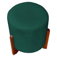 Kit 2 Puffs Decorativo Redondo Confortável Para Sala Quarto Penteadeira Eloah Suede - 3