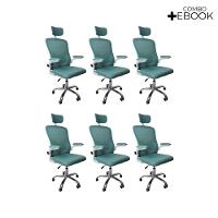 Cadeira De Escritório Diretor Oficial Vegas Com Apoio + Ebook Verde E Branco 6 - 1