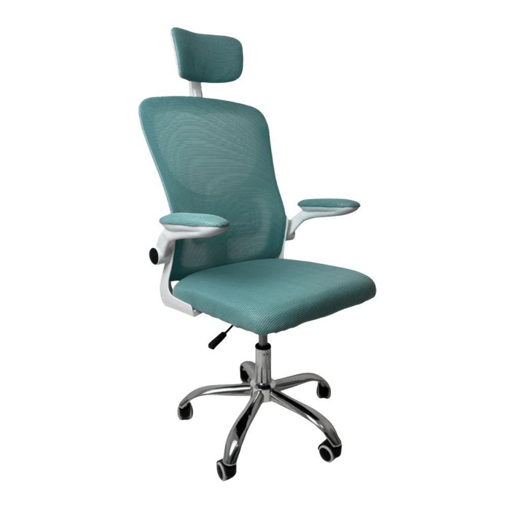 Cadeira De Escritório Diretor Oficial Vegas Com Apoio + Ebook Verde E Branco 1 - 1