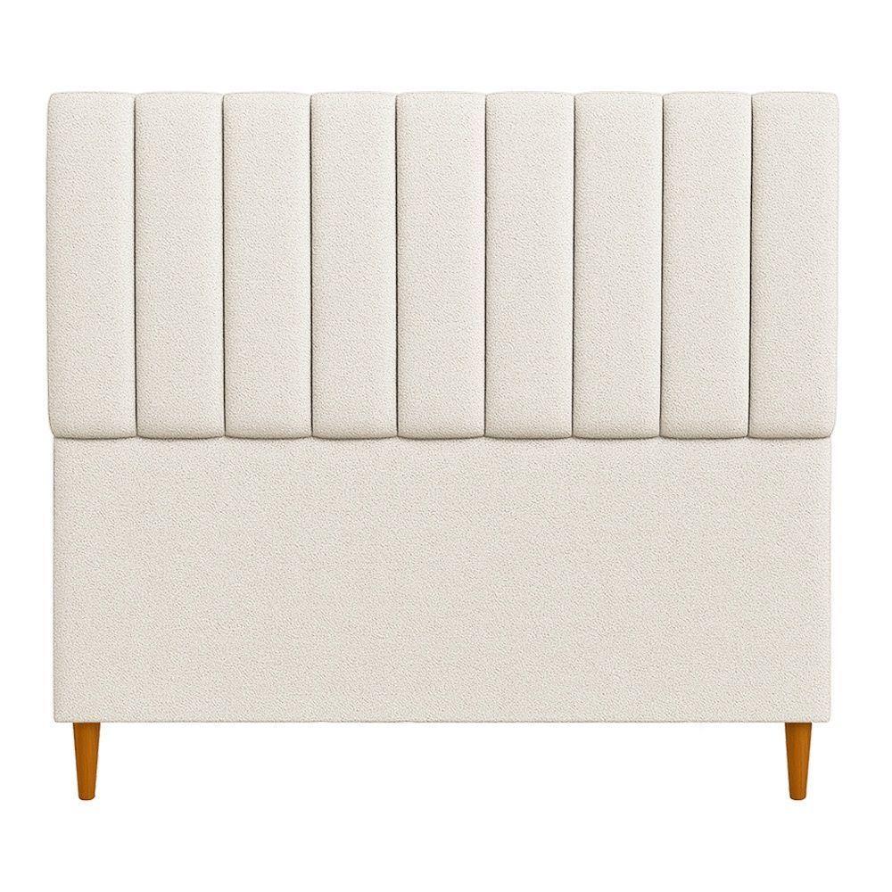 Cabeceria Estofada Casal 1,40m Milano Boucle - Pallazio Cor Cinza - 3