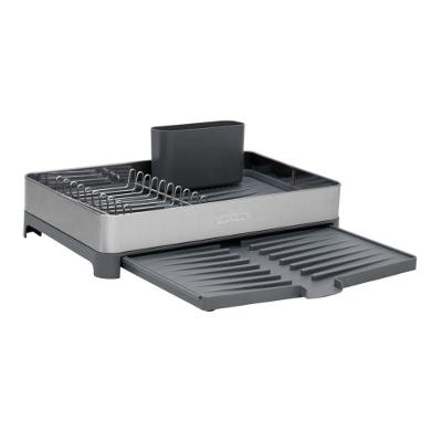 Escorredor de Louça 61537-300 em Aço e Polipropileno com Porta Talheres para Cozinha Cinza