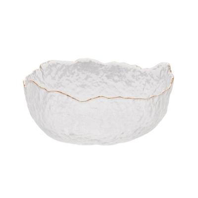 Bowl De Cristal Martelado Com Borda Dourada 13 X 6,5 Cm Taj Wolff