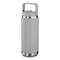 Garrafa Térmica Inox Dupla Parede 900ml Com Alça - Cinza - 1