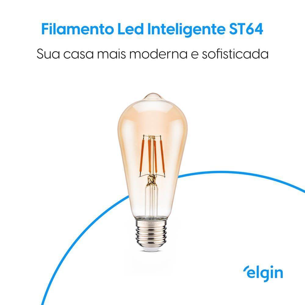 Lâmpada De Filamento Smart Led St64 - 6w Bivolt Compatível Com Alexa E Google Home - 2