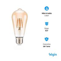 Lâmpada De Filamento Smart Led St64 - 6w Bivolt Compatível Com Alexa E Google Home - 6