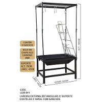 Estação Churrasco Fogo Chão Lareira Aço E Varal 63x44x43cm - 3