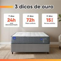 Cama Box Casal Probel Molas Ensacadas 138x188x68 Day Springs A Vácuo Branco/cinza Branco / Cinza - 6