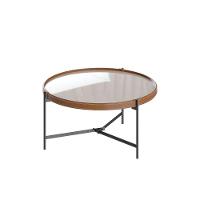 Mesa De Centro Aqua 71 Vidro Off White Com Grafite - Imcal Moveis - 1