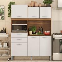 Kit Cozinha Andrey 6 Portas 2 Gavetas Amendola Branco - 1