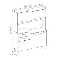 Kit Cozinha Andrey 6 Portas 2 Gavetas Amendola Branco - 6