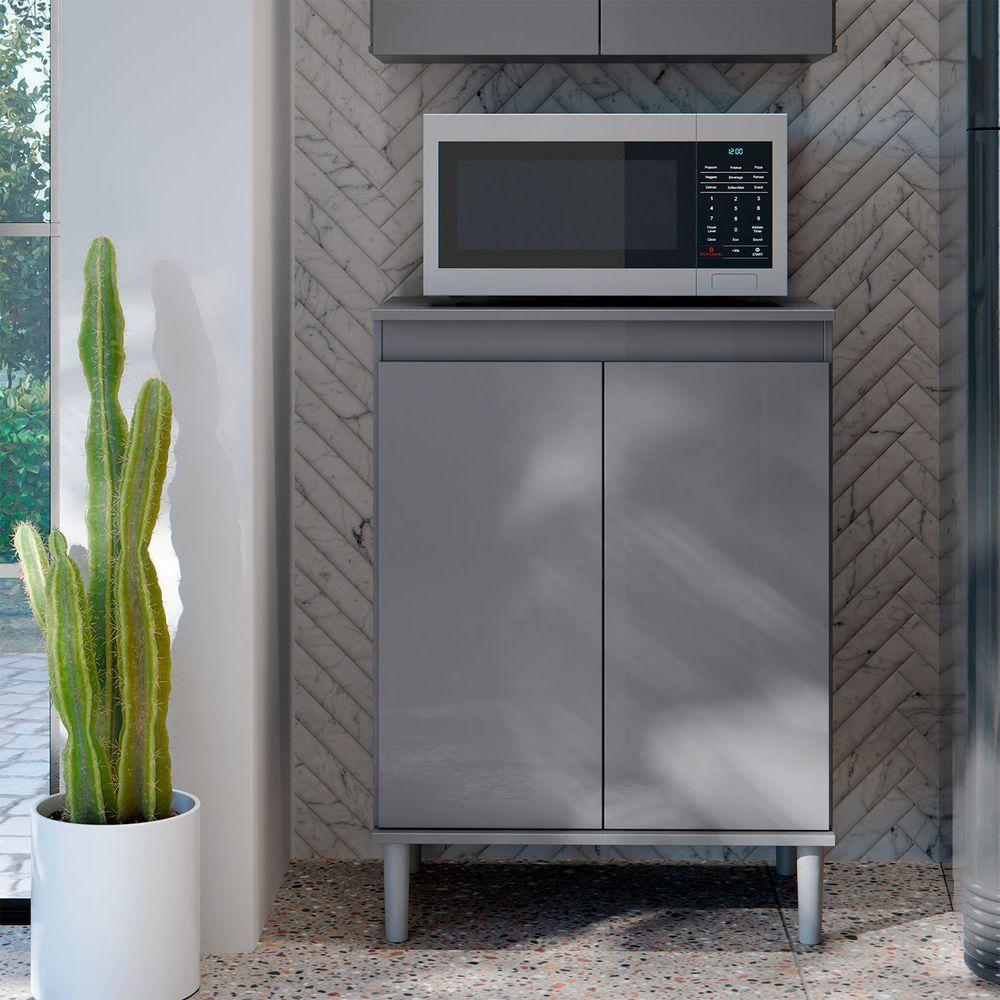 Balcão Para Micro Ondas Cinza - 2