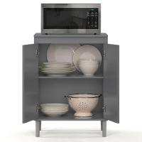 Balcão Para Micro Ondas Cinza - 3