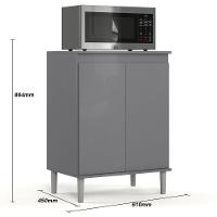 Balcão Para Micro Ondas Cinza - 6