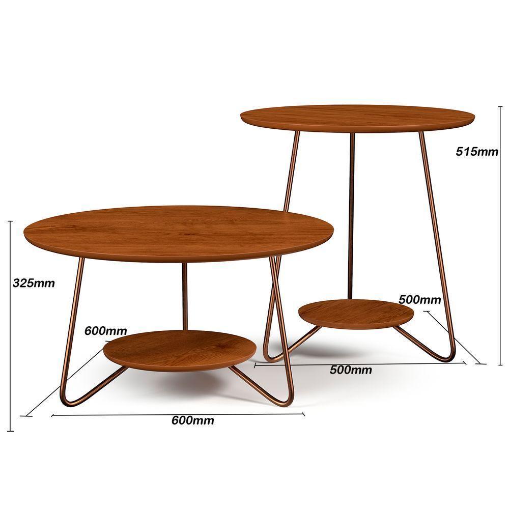 Kit Mesa De Centro E Apoio Liz Freijo - 8