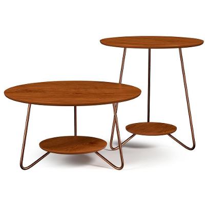 Kit Mesa De Centro E Apoio Liz Freijo