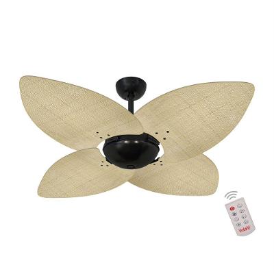 Ventilador De Teto Nero 4 Pás Palmae Natural 127V