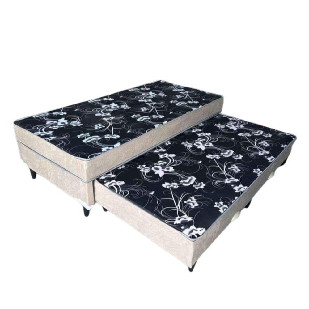 Bicama Solteiro Colchão Conjugado D28 Com Cama Auxiliar 10cm - 1
