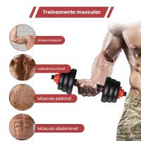 Kit Halteres 6 Em 1 Peso Musculação Ajustável Até 15kg Ahead Sports - 3