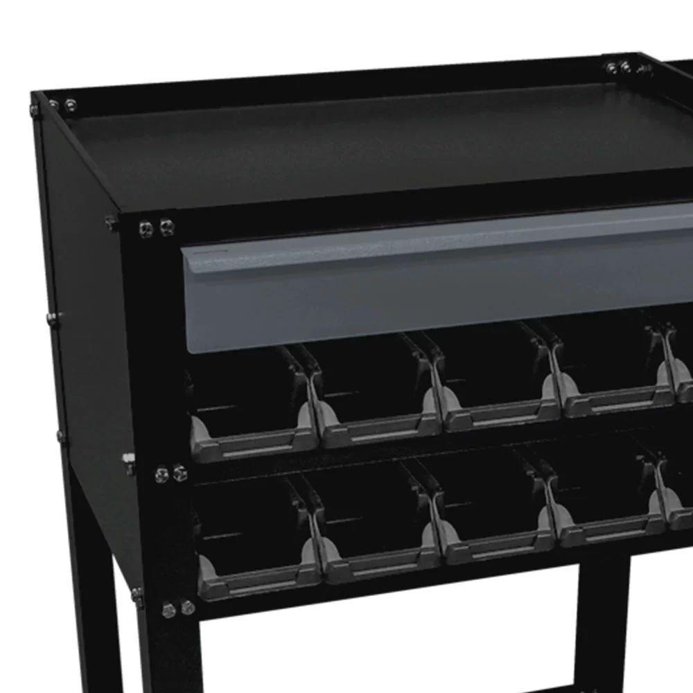 Carro Para Ferramentas C- Gavetas Plást Dark 120kg Presto - 4