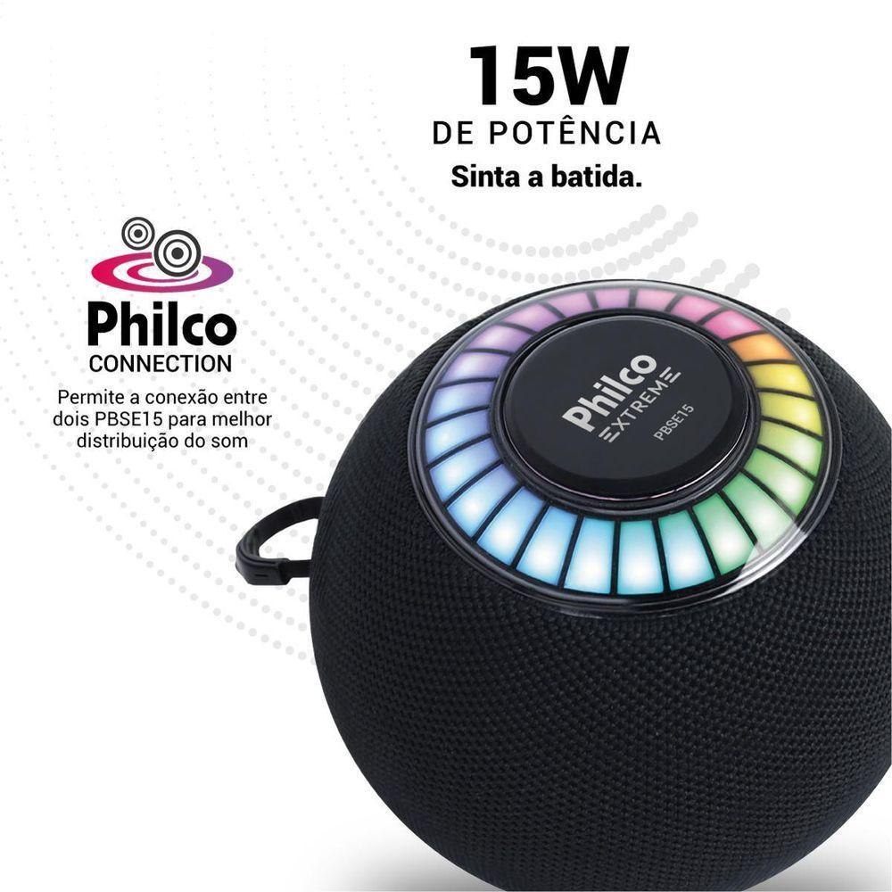 Caixa De Som Speaker Philco Extreme 15W PBSE15 Bivolt - 3