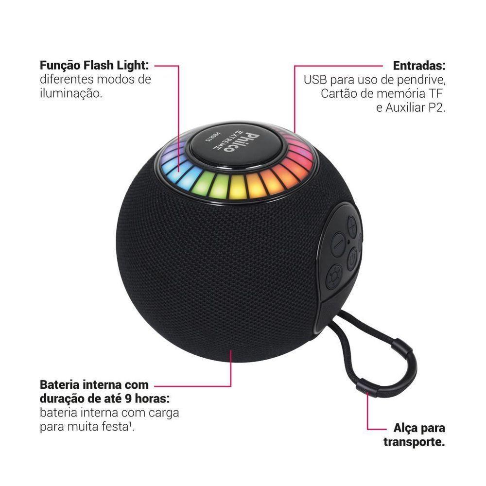 Caixa De Som Speaker Philco Extreme 15W PBSE15 Bivolt - 5