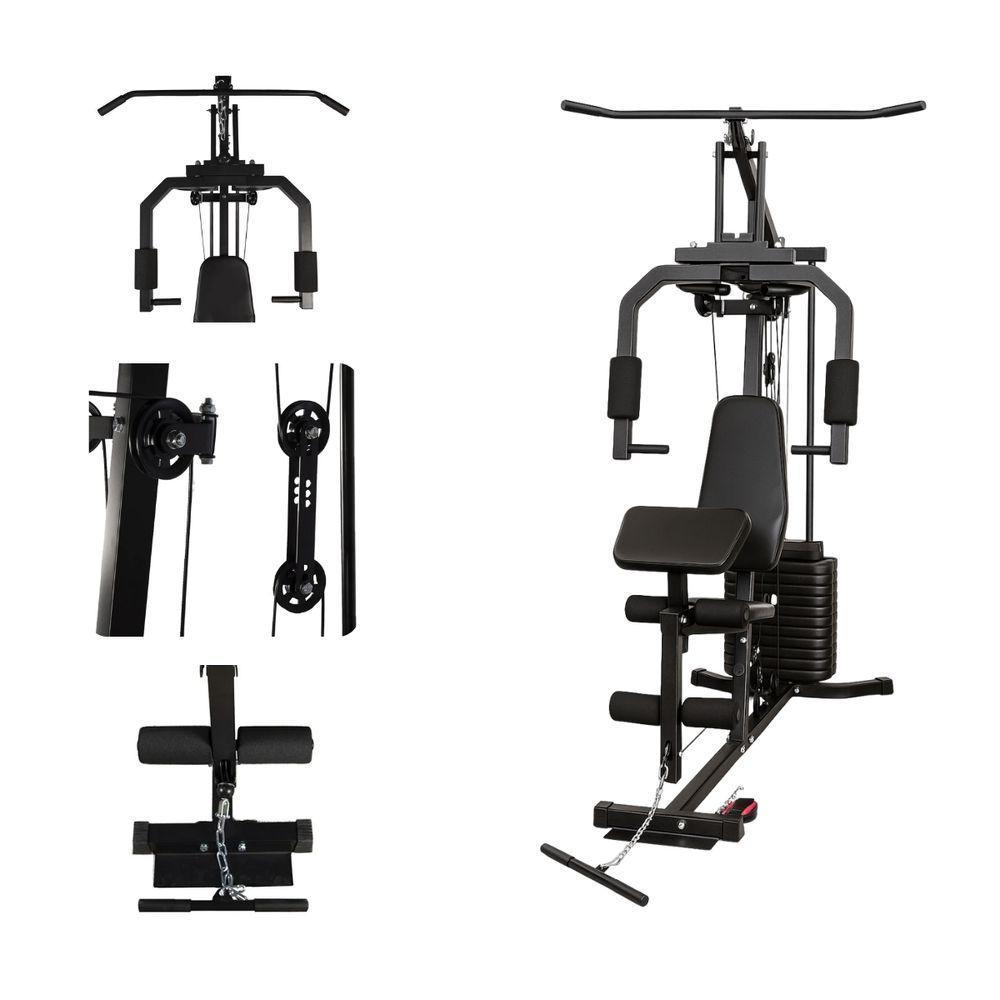 Estação De Musculação Bonafit 45kg Academia Completa Para Casa Com +24 Exercícios - 5