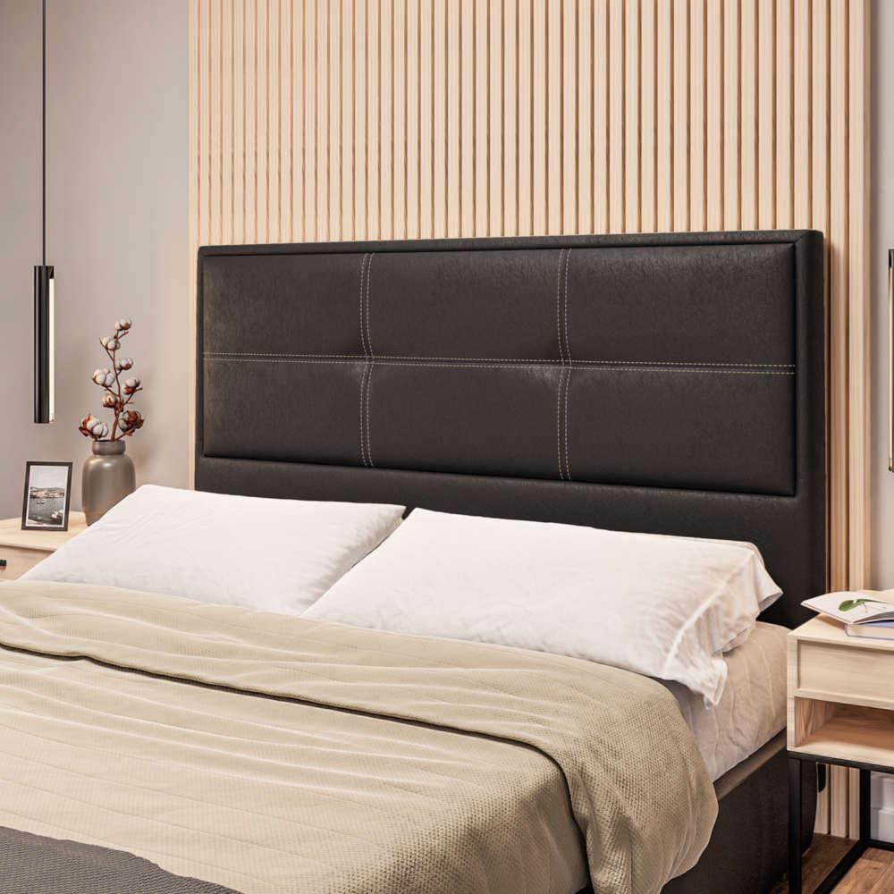 Cabeceira Queen Estofada Tecido Sintético Dobuê Monte Carlo - 3