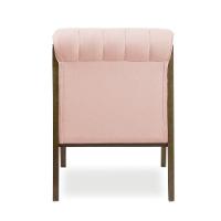 Poltrona Decorativa Sala Base De Madeira Kit 2 Daline Bouclê E03 - D'rossi Cor Rose - 8