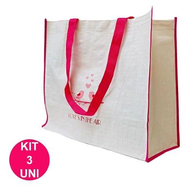Bolsa Ecobag Ecologica Dobravel Reutilizavel ola De Ombro Retornavel Compras Mercado Kit 3 Uni